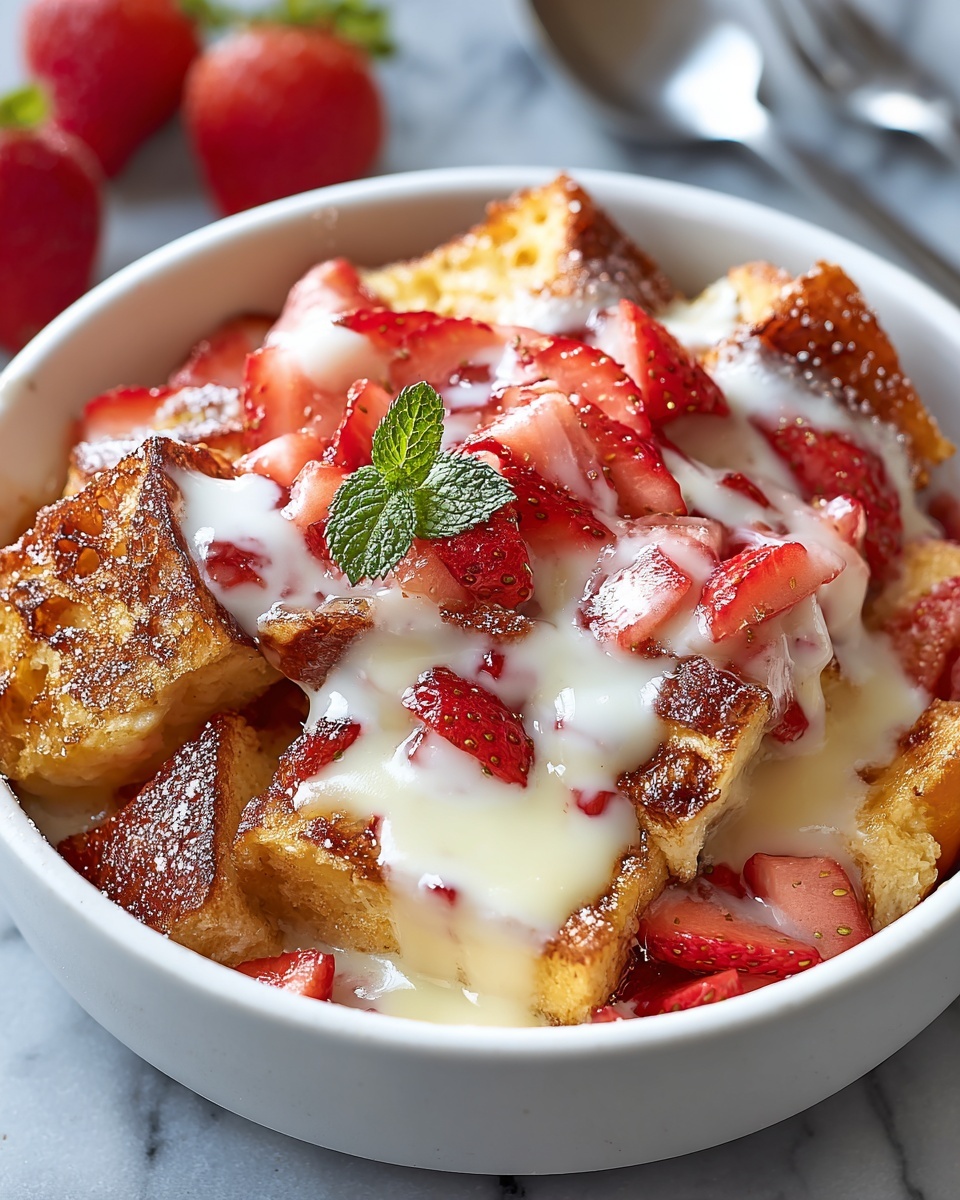 Strawberries & Cream French Toast Casserole Recipe - Recipe Image
