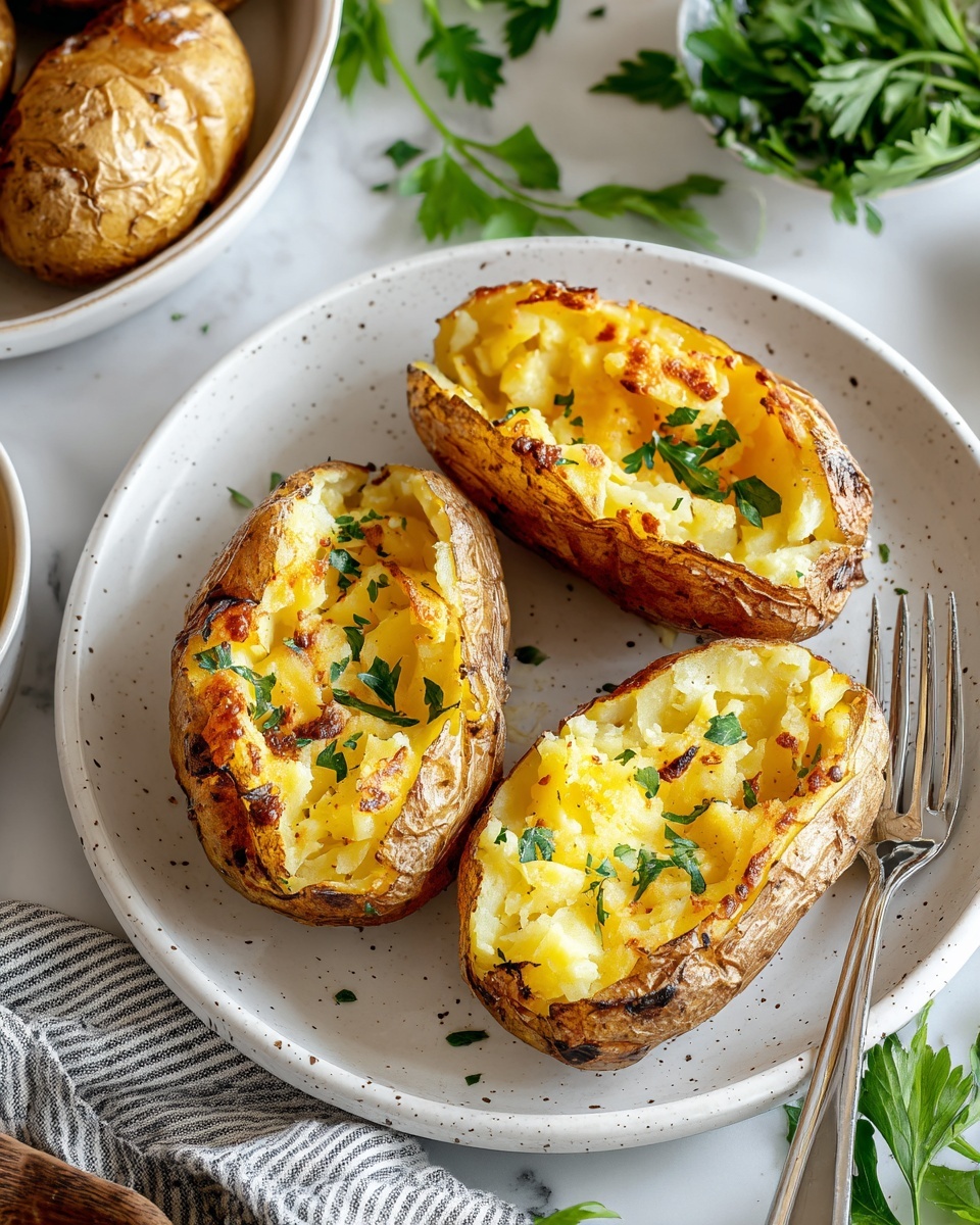 Air Fryer Baked Potatoes Recipe - Recipe Image