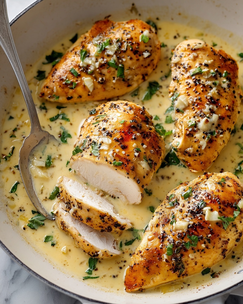 Creamy Garlic Chicken Recipe - Recipe Image