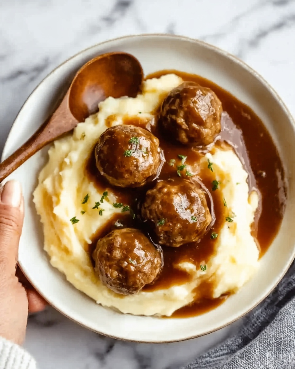 Tasty Slow Cooker Salisbury Steak Meatballs Recipe - Recipe Image