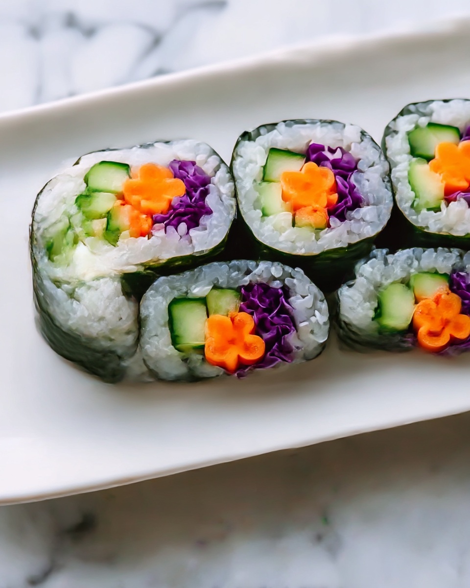 Stuffed Cucumber Veggie Sushi Recipe - Recipe Image