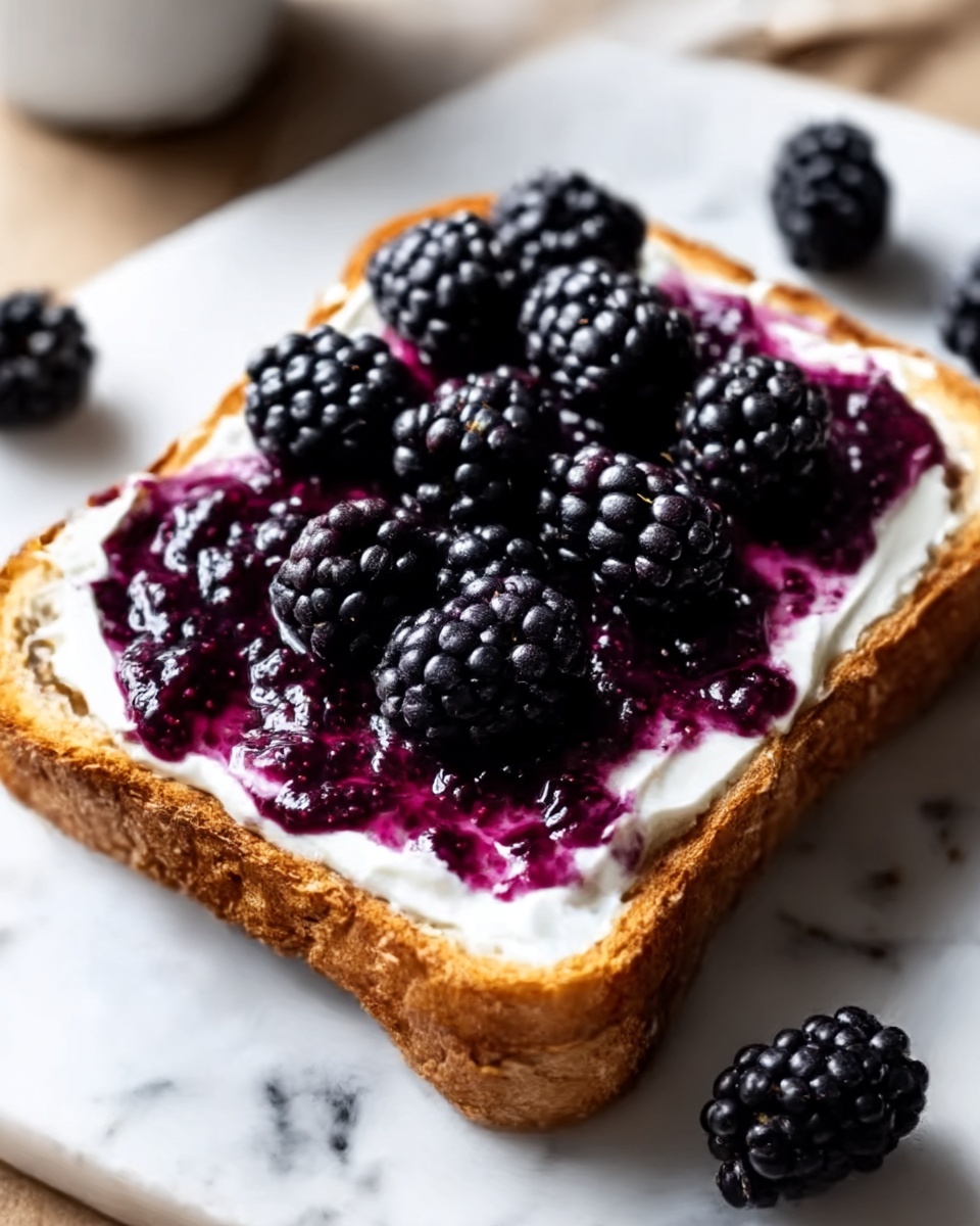 Blackberry Vanilla Greek Yogurt Toast Recipe - Recipe Image