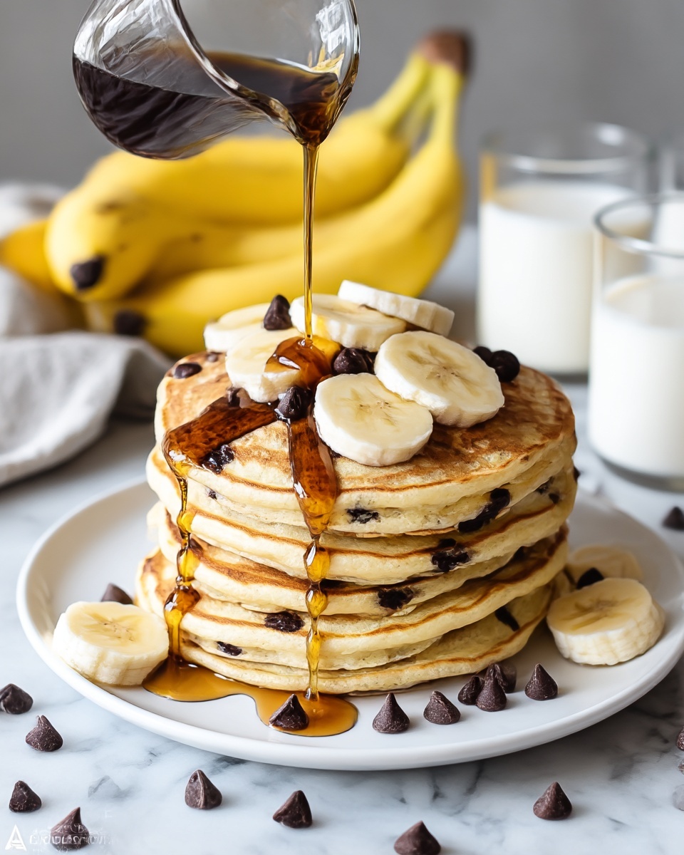 Chocolate Chip Banana Pancakes Recipe - Recipe Image