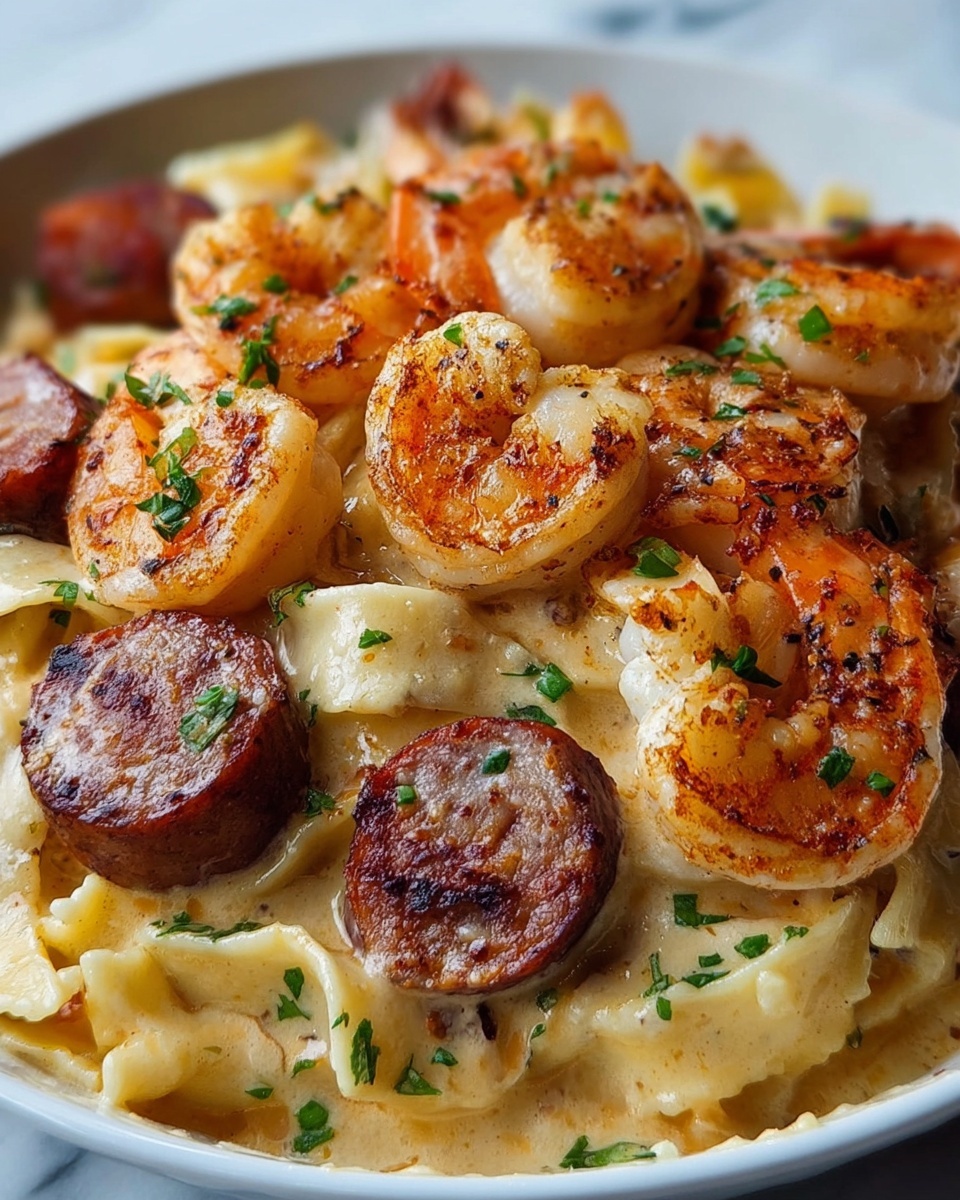Creamy Cajun Shrimp Pasta with Sausage Recipe - Recipe Image