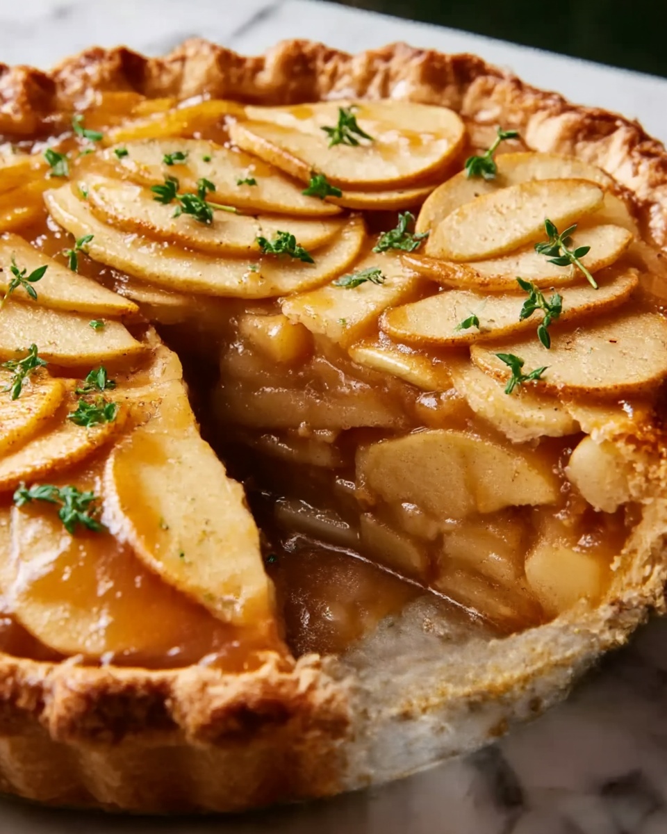 Dutch Pear Pie with Spiced Caramel Sauce Recipe - Recipe Image