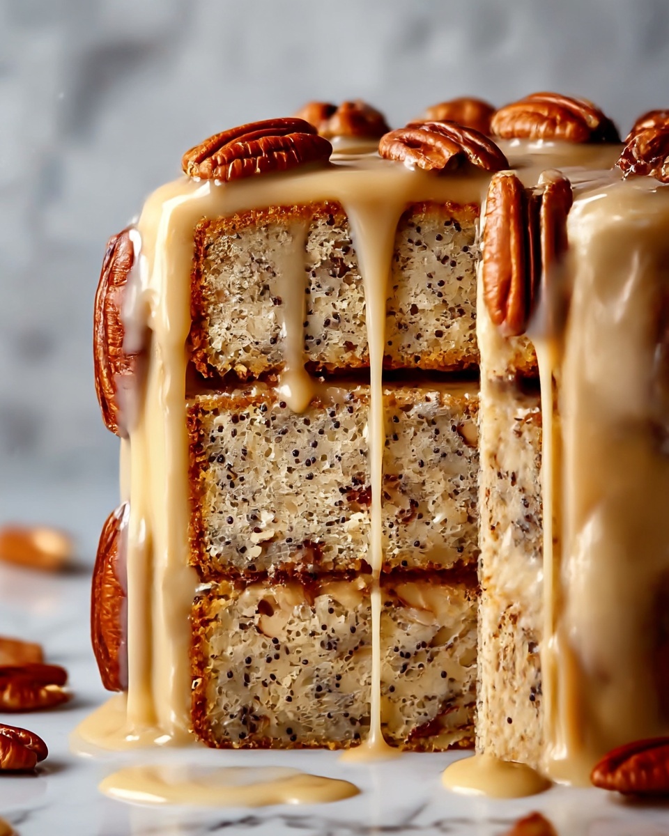 Banana Pecan Caramel Layer Cake Recipe - Recipe Image