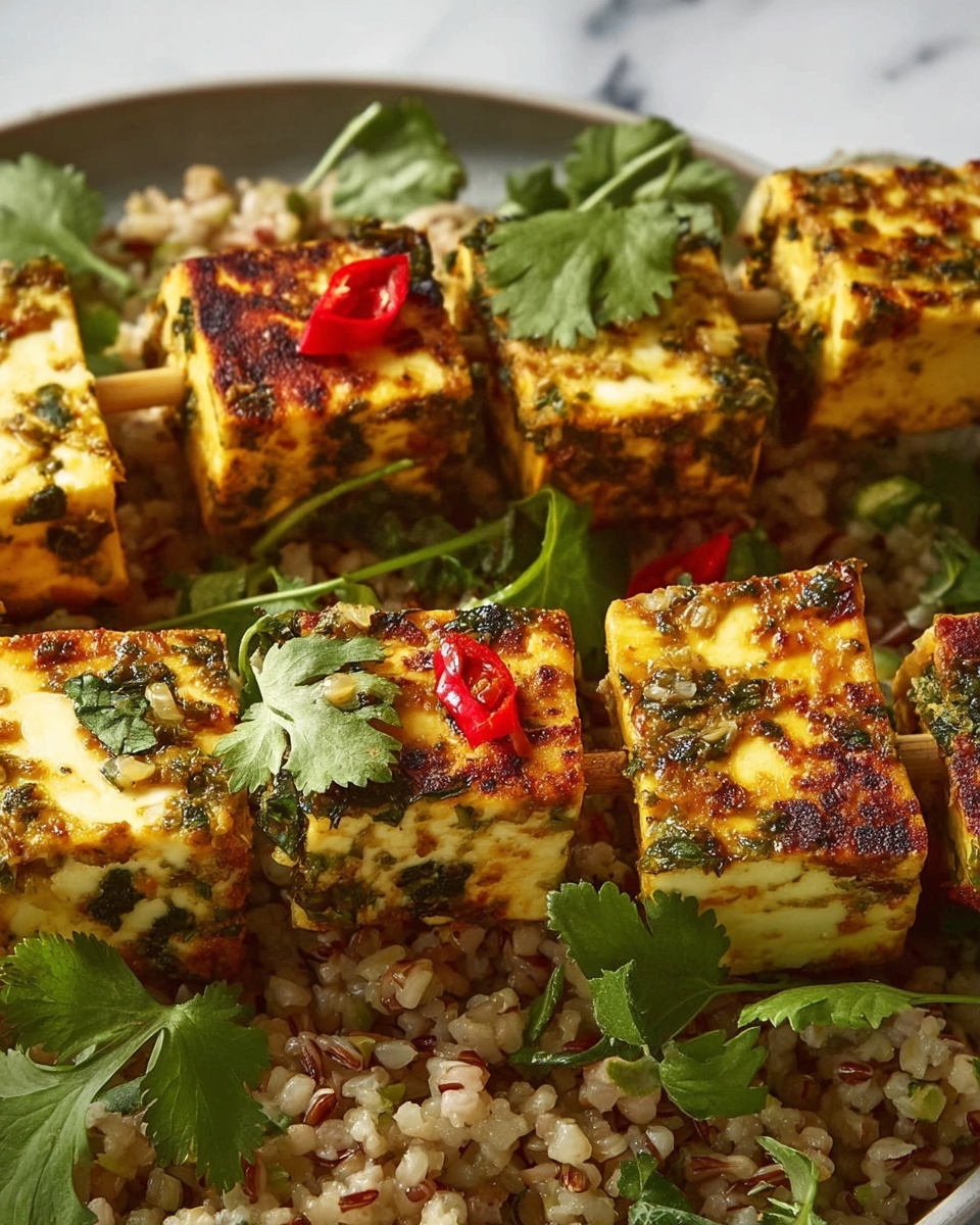 Lemon & Coriander Tofu Skewers Recipe - Recipe Image
