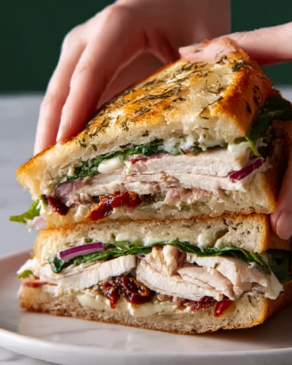 Trader Joe’s Sun-Dried Tomato Focaccia Turkey Sandwich Recipe - Recipe Image
