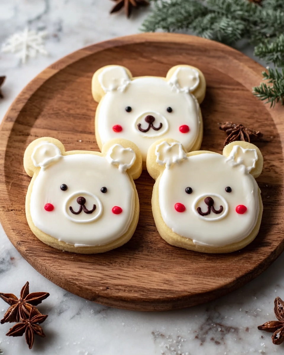 Buttercream Polar Bear Cookies Recipe - Recipe Image