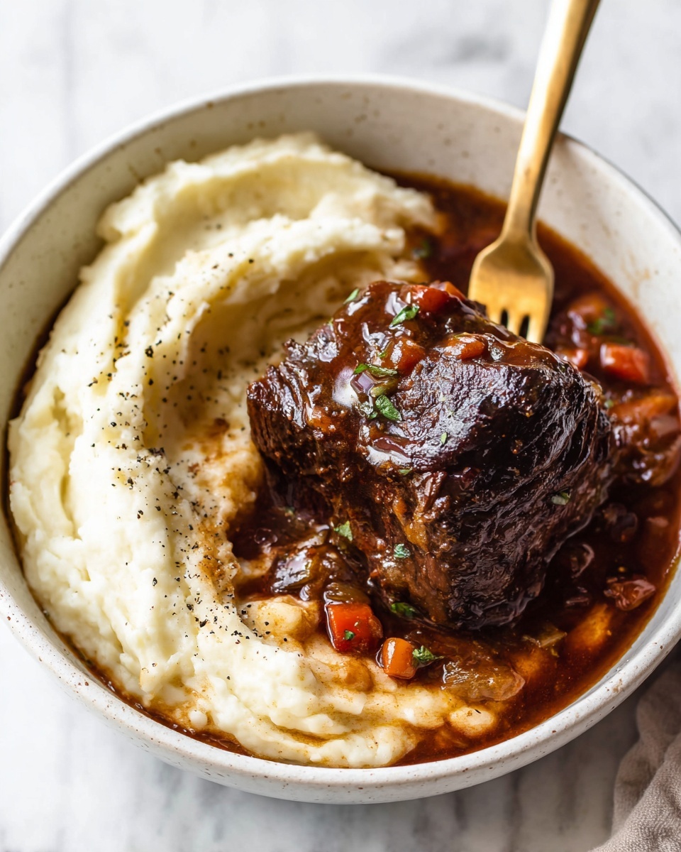Crockpot Red Wine Braised Short Ribs Recipe - Recipe Image
