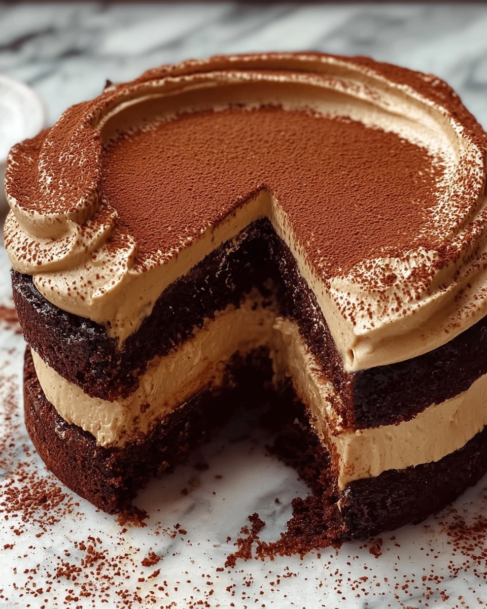 Decadent Chocolate Tiramisu Fudge Cake Recipe - Recipe Image