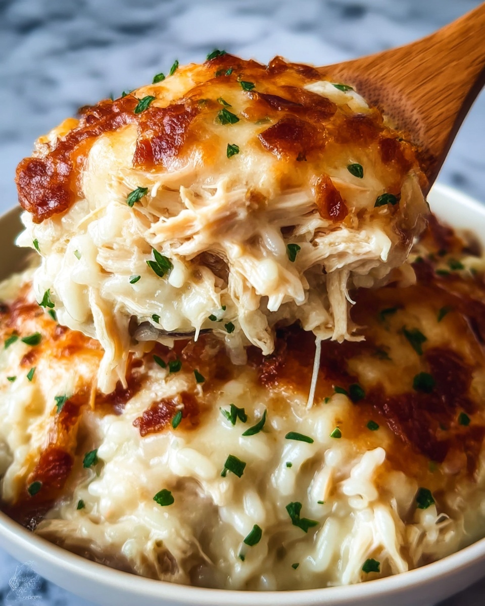 Chicken Alfredo Rice Casserole Recipe - Recipe Image