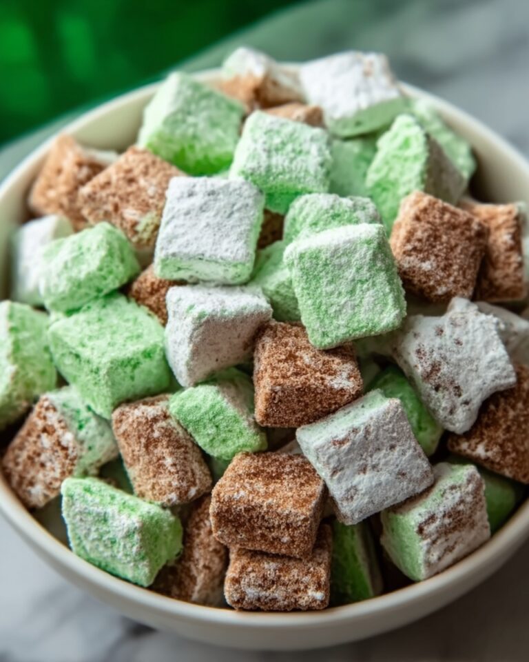 Green Mint Chocolate Muddy Buddies for St. Patrick’s Day Recipe