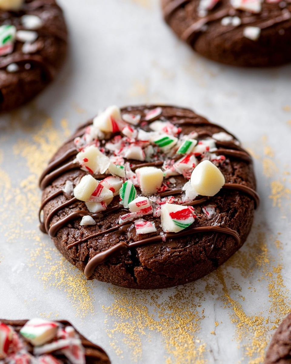 Peppermint Chocolate Brownie Cookies Recipe - Recipe Image