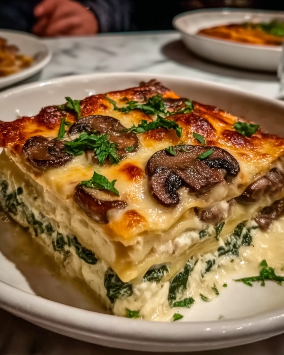 Mushroom and Spinach Lasagna Recipe - Recipe Image