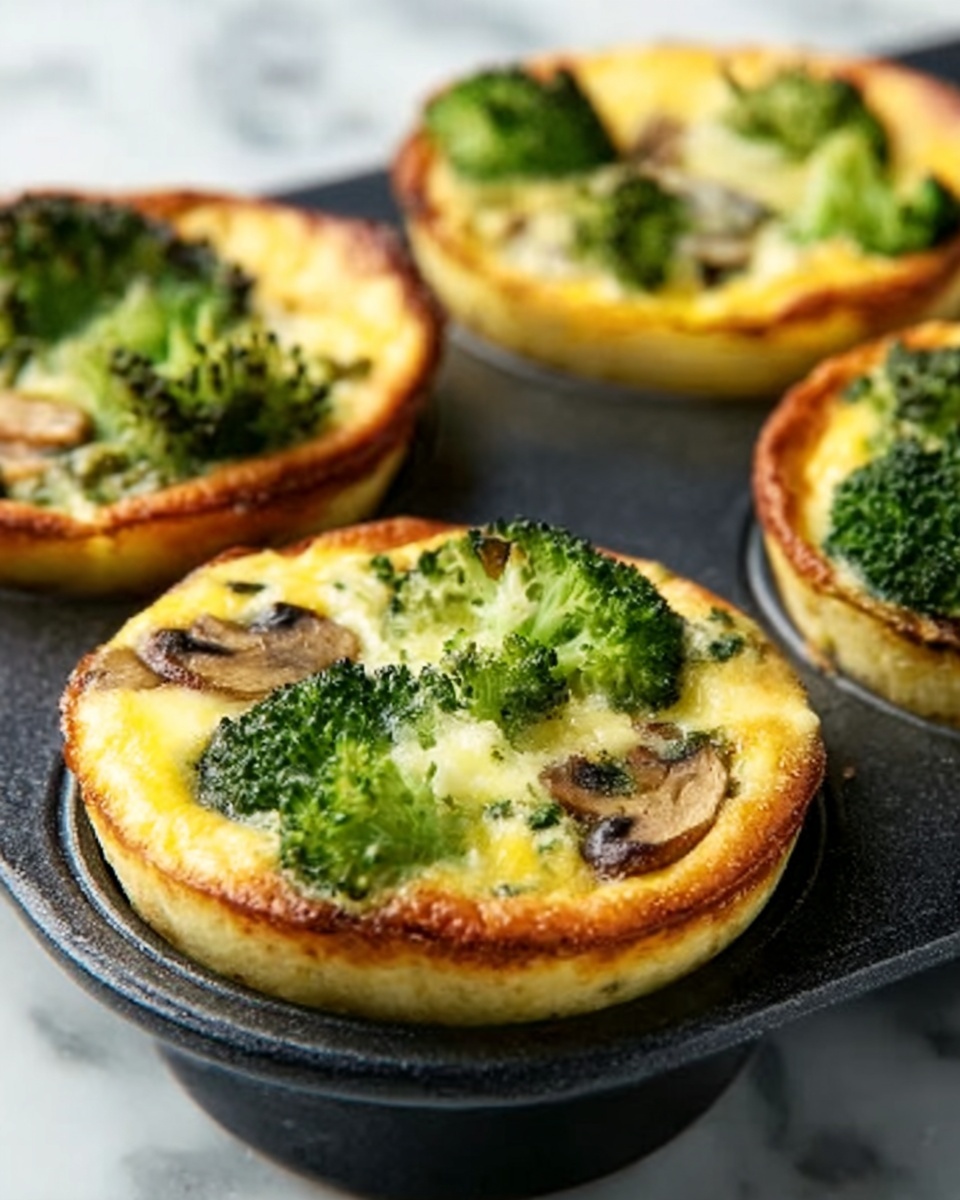 Veggie-Packed Broccoli & Mushroom Egg Cups Recipe - Recipe Image