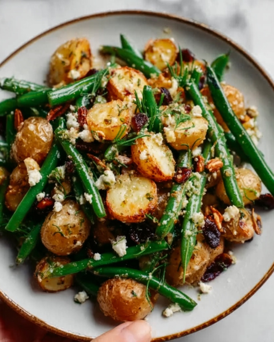 Warm Green Bean Salad with Crispy Potatoes Recipe - Recipe Image