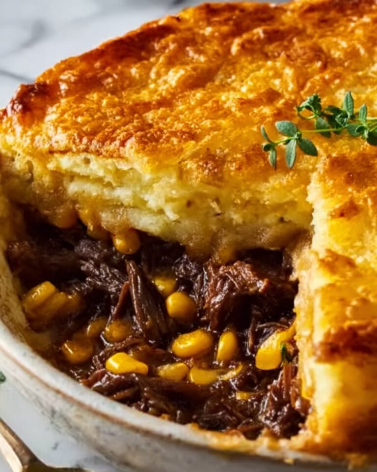 Oxtail Pot Pie with Mac & Cheese Crust Recipe