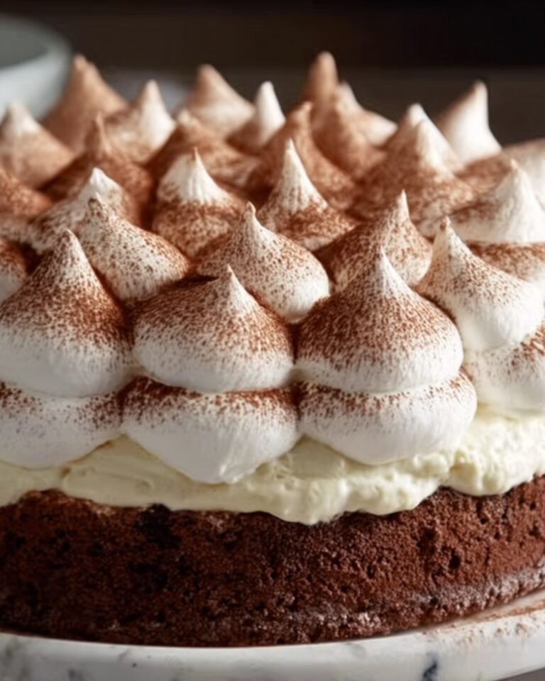 Hot Chocolate Meringue Cake Recipe