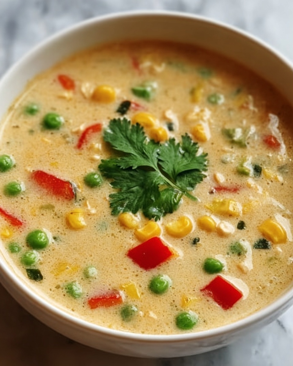 Creamy Chicken Poblano Pepper Soup Recipe - Recipe Image