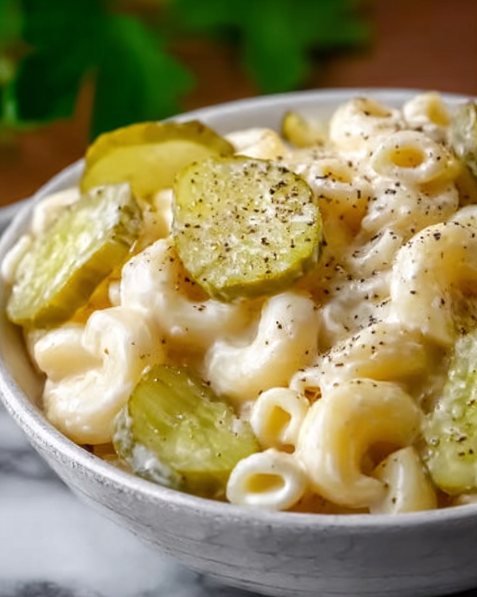 Classic Dill Pickle Macaroni Salad Recipe - Recipe Image