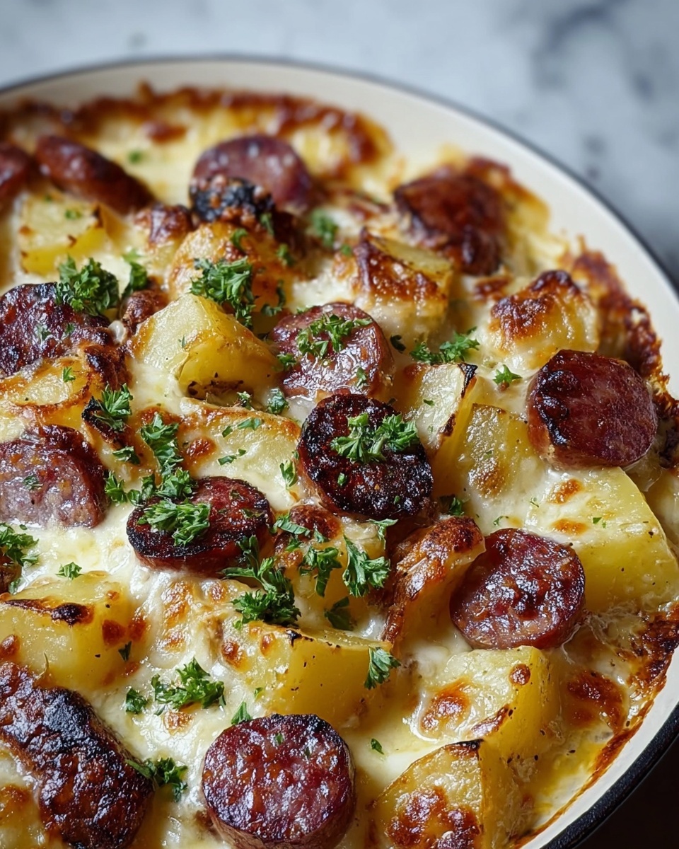 Cheese Potato and Smoked Sausage Casserole Recipe - Recipe Image