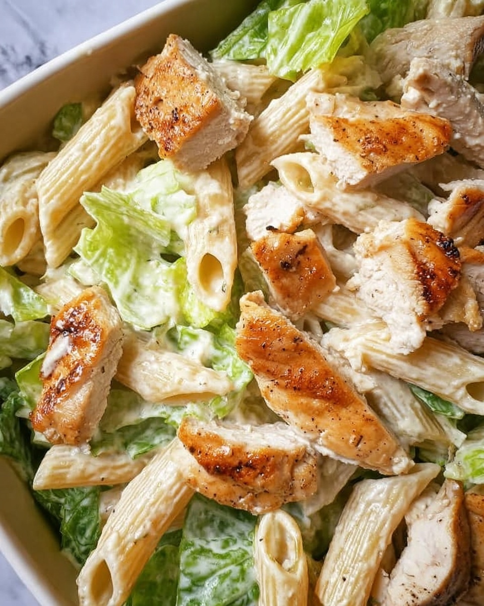 Chicken Caesar Pasta Salad Recipe - Recipe Image