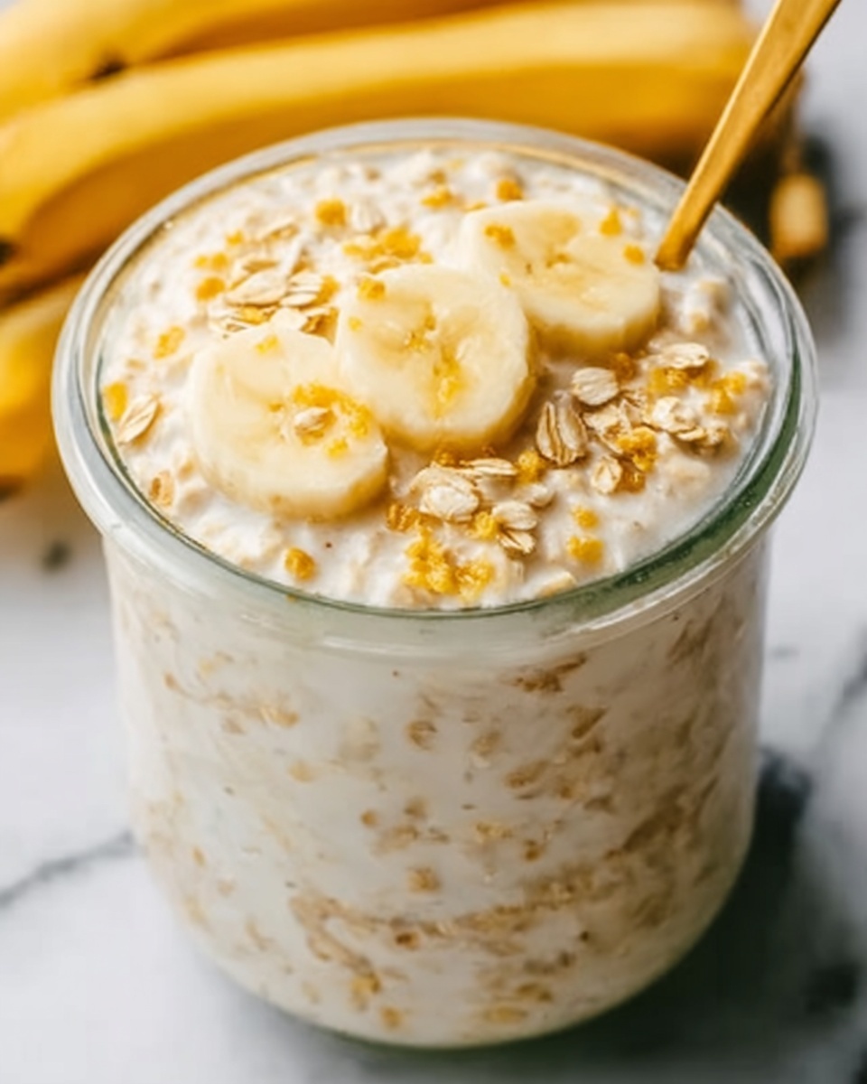 Banana Bread Overnight Oats Recipe - Recipe Image