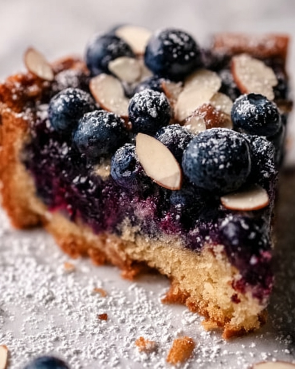 Almond Praline Blueberry Cake Recipe - Recipe Image