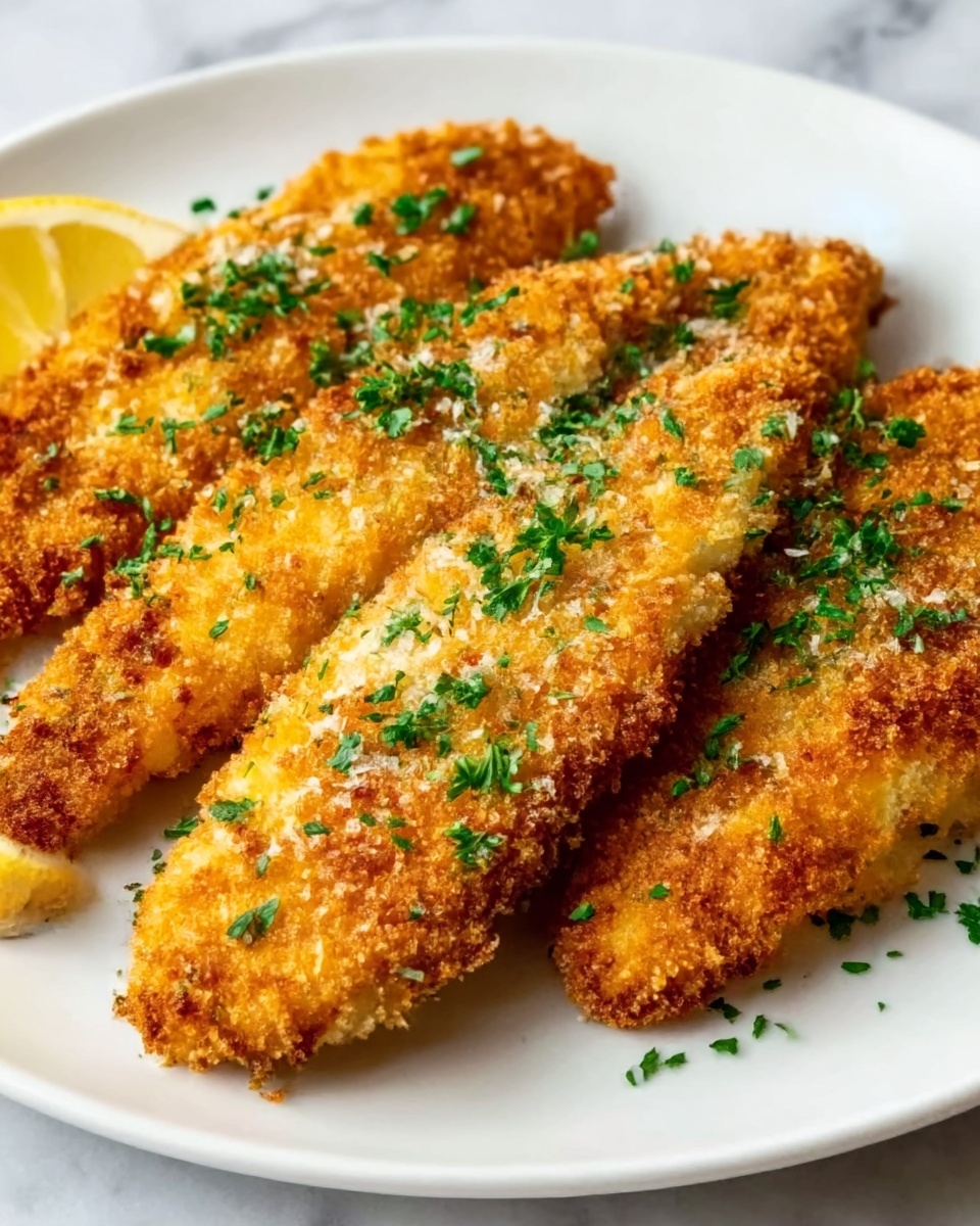 Lemon Herb Chicken Cutlets with Salmoriglio Sauce Recipe - Recipe Image