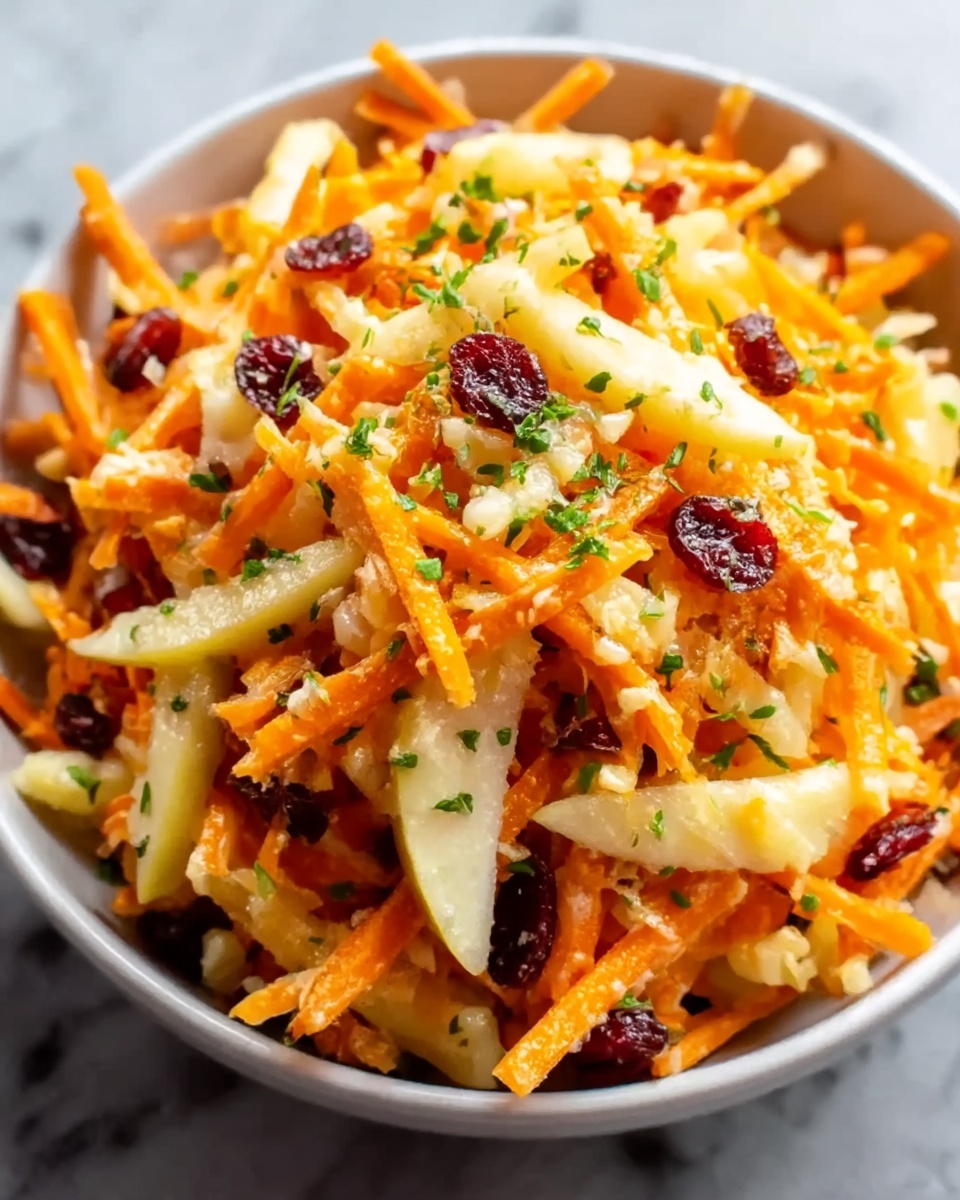 Crunchy Apple & Carrot Salad with Creamy Citrus Dressing Recipe - Recipe Image