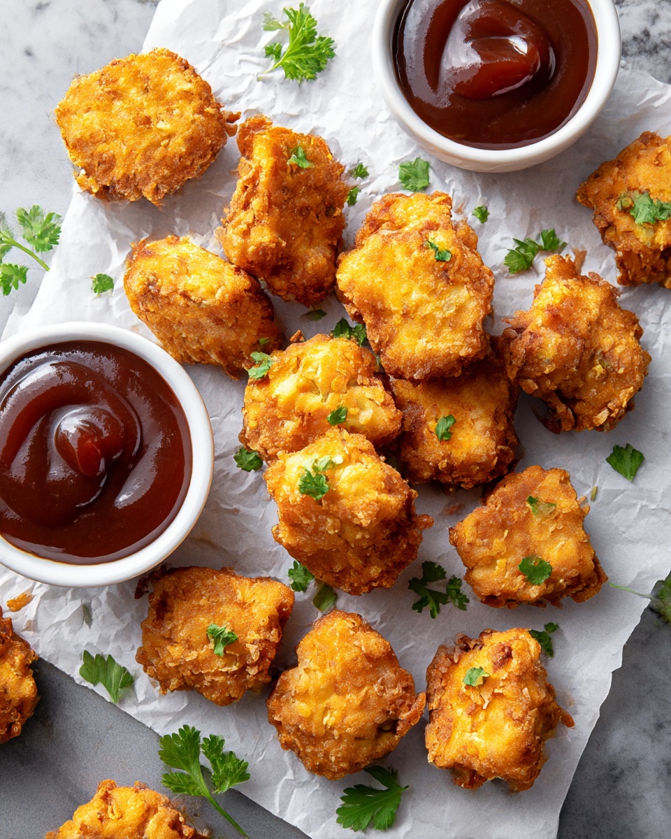 Crispy Chickpea Nuggets with BBQ Sauce Recipe - Recipe Image
