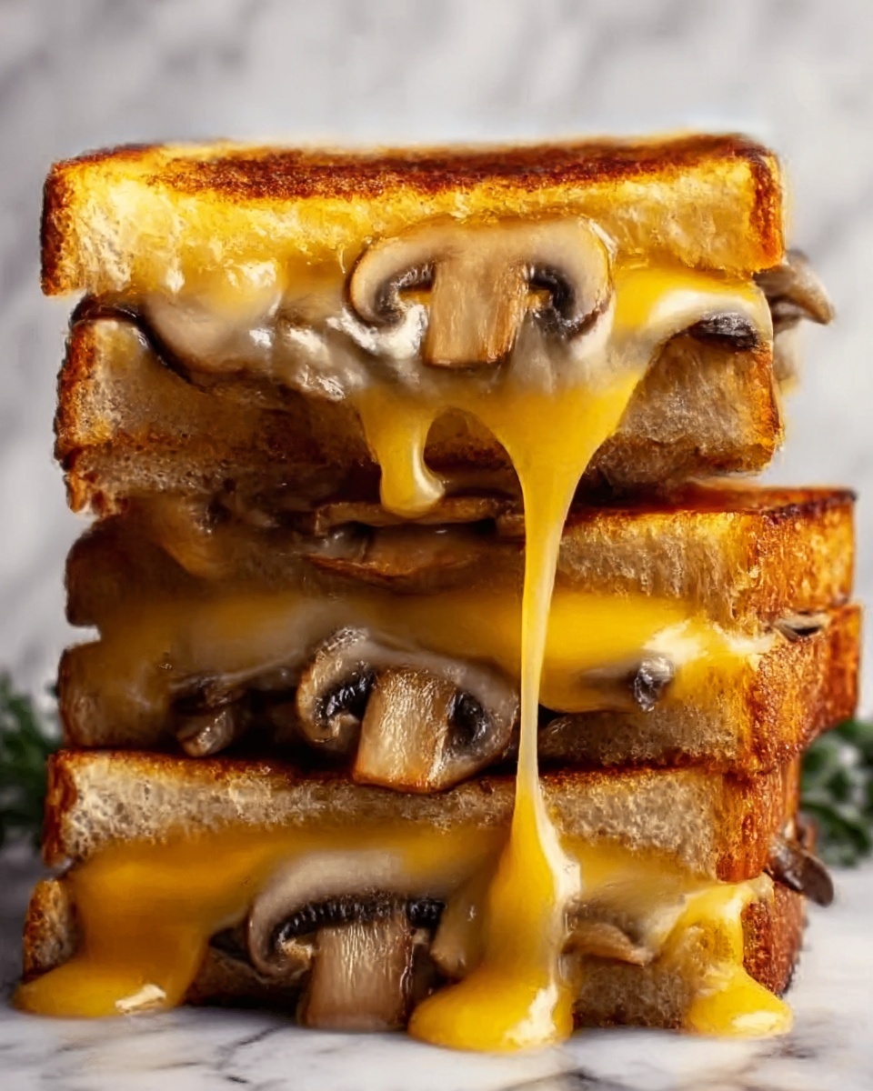 Grilled Cheese with Gouda, Roasted Mushrooms, and Onions Recipe - Recipe Image