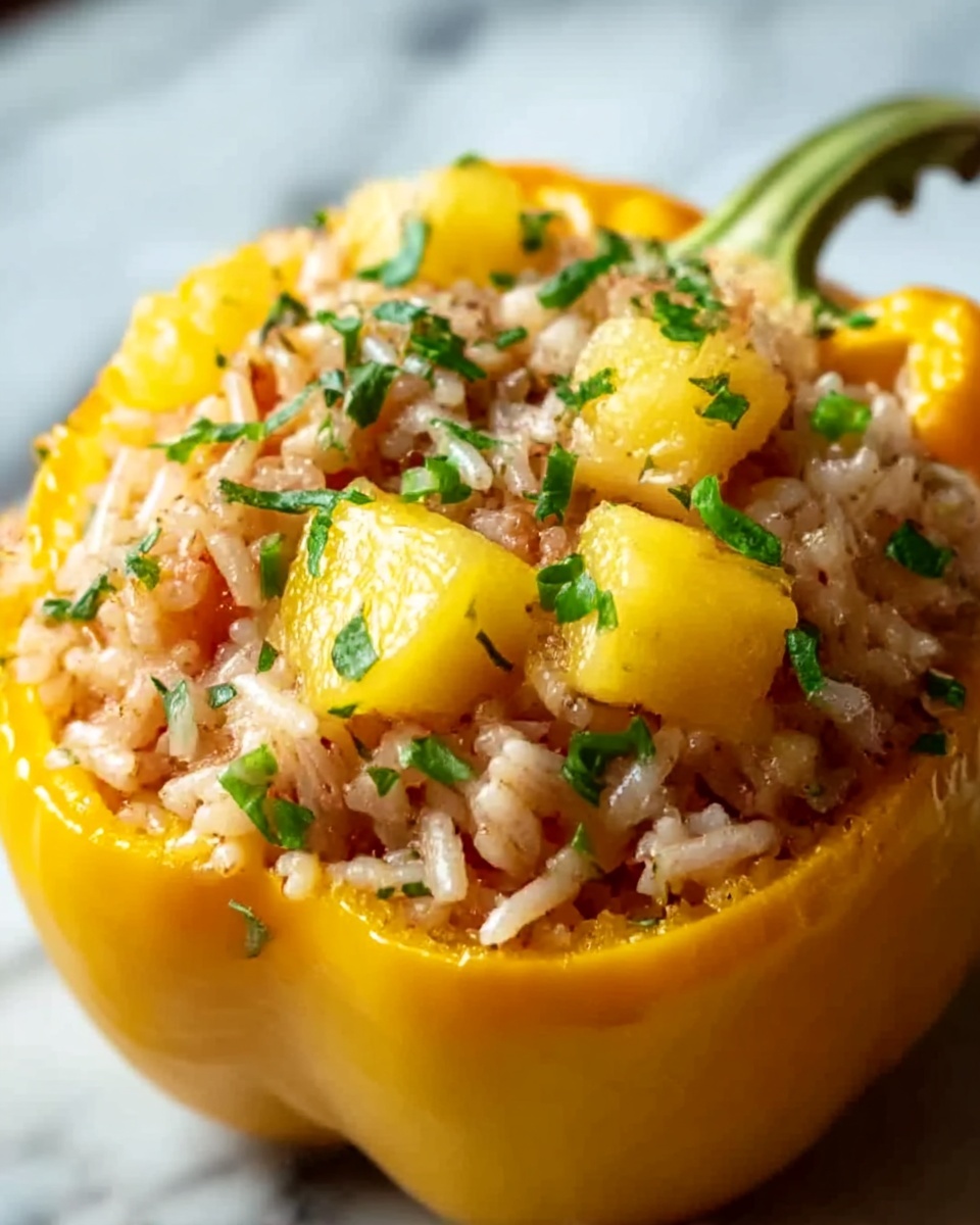Teriyaki Pineapple Chicken & Rice Stuffed Peppers Recipe - Recipe Image