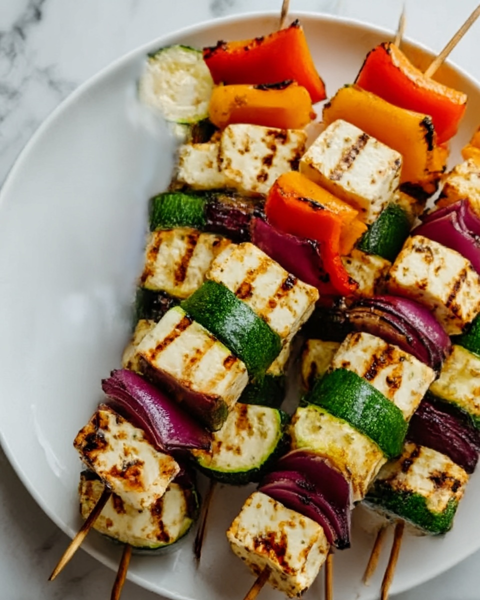 Grilled Greek Halloumi Kebabs Recipe - Recipe Image
