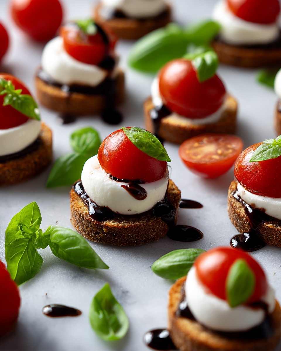Caprese Salad Bites with Balsamic Reduction Recipe - Recipe Image
