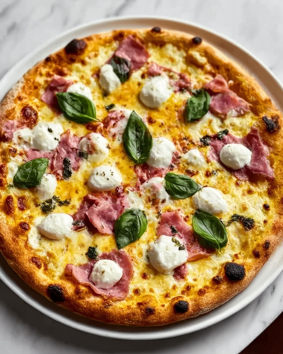 White Pizza with Prosciutto & Hot Honey Recipe - Recipe Image
