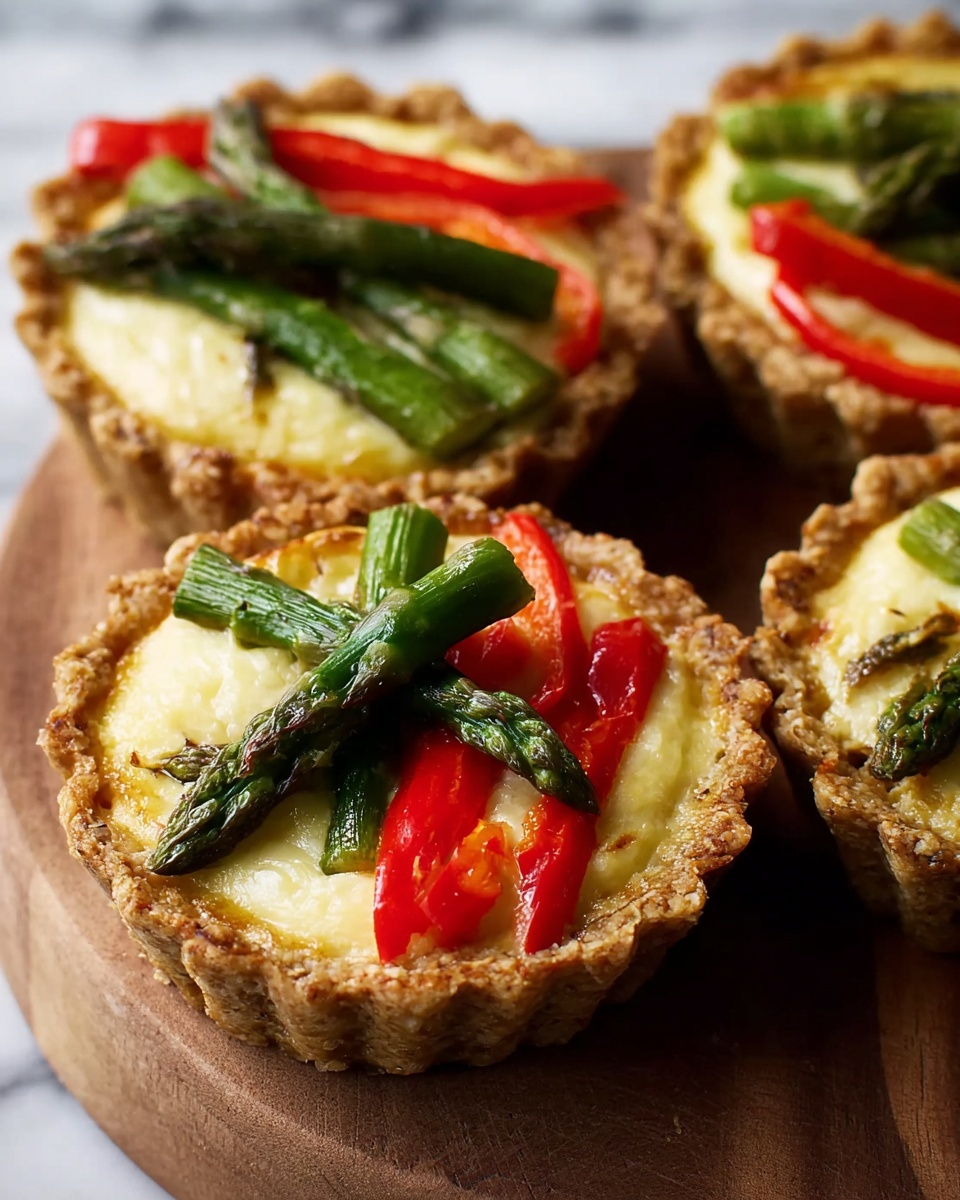 Roasted Red Pepper Asparagus Mini Tarts Recipe - Recipe Image