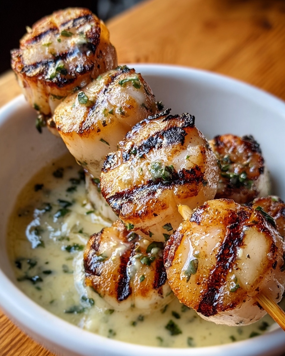 Grilled Shrimp Skewers with Garlic Butter Sauce Recipe - Recipe Image