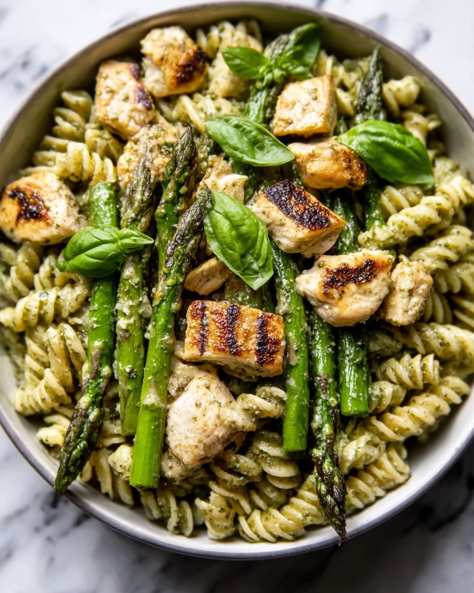 Grilled Chicken Asparagus Pasta Recipe - Recipe Image