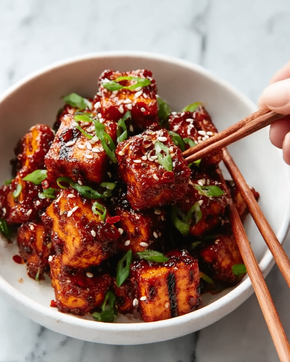 Crispy Gochujang Korean Tofu Recipe - Recipe Image