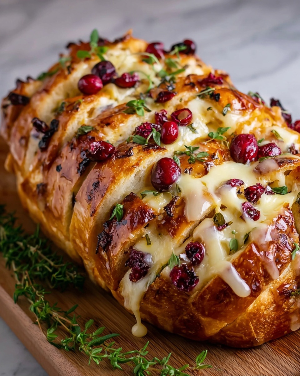 Cranberry Brie Sourdough Pull-Apart Bread Recipe - Recipe Image
