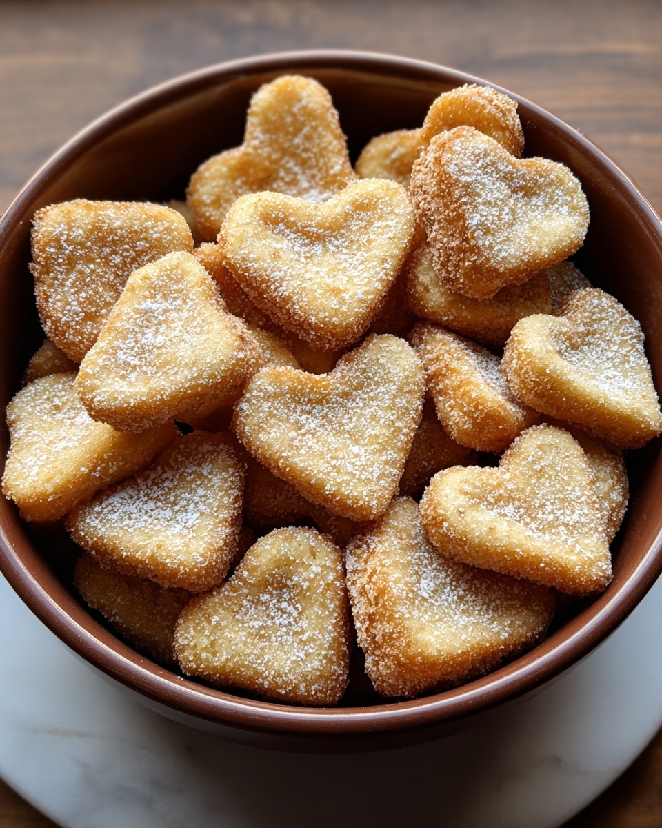 French Toast Churro Bites in Heart Shapes Recipe - Recipe Image