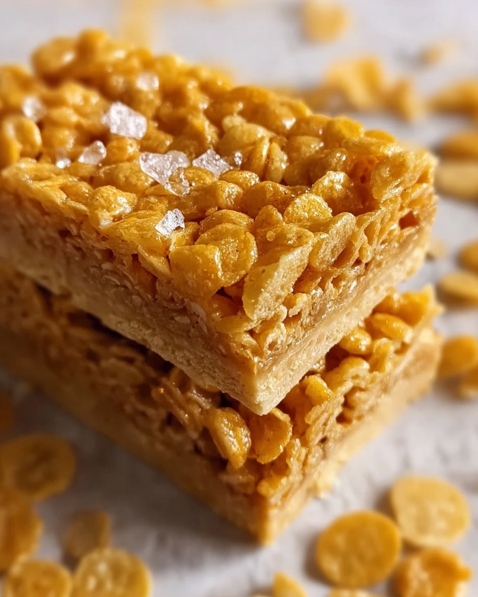 Sweet Peanut Butter Cornflake Bars Recipe - Recipe Image