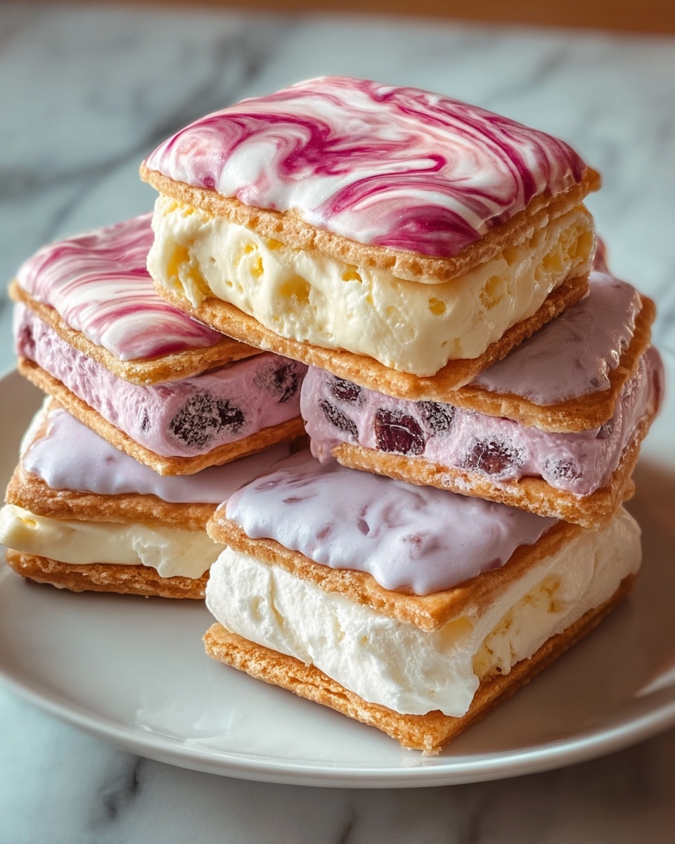 Glow Swirl Neon Ice Cream Sandwiches Recipe - Recipe Image