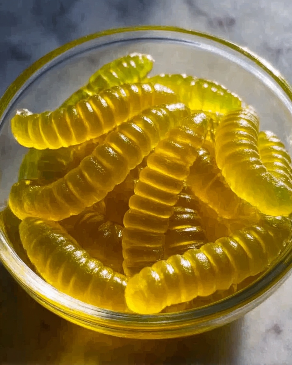 Dill Pickle Gummy Worms Recipe - Recipe Image