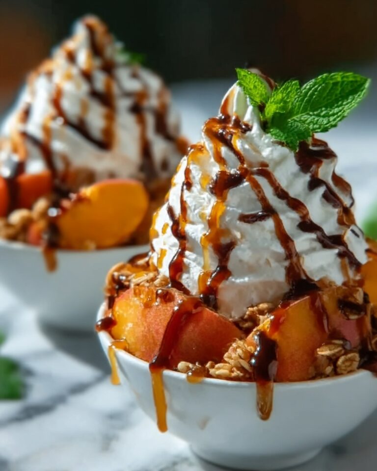 Grilled Peach Sundaes Recipe