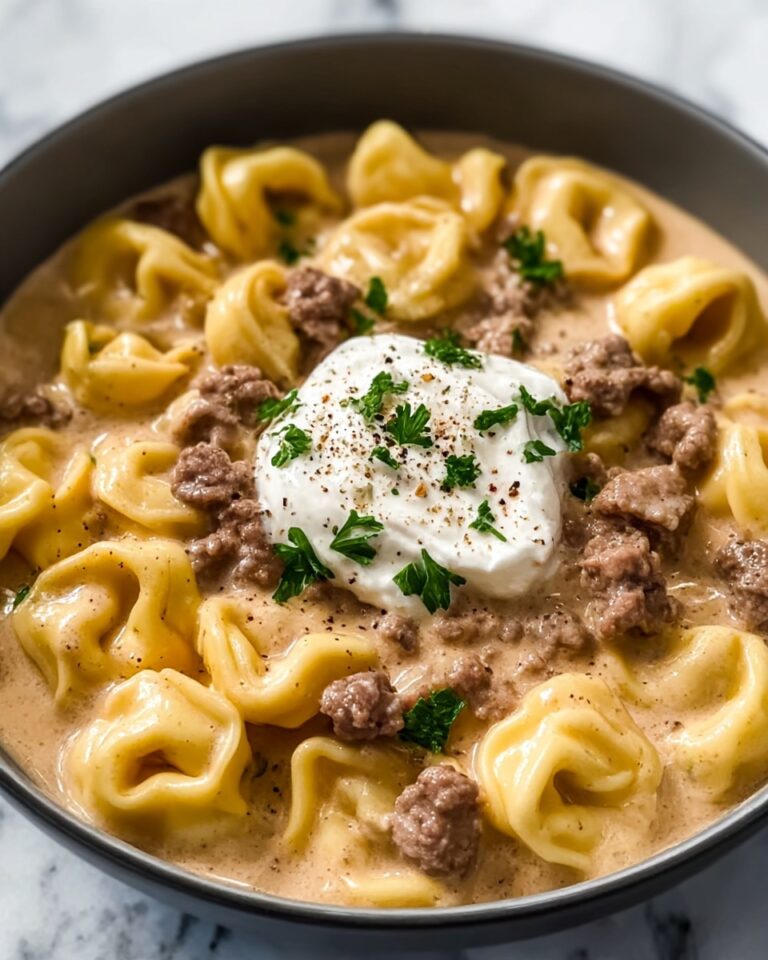 One-Skillet Beef Stroganoff Tortellini Recipe