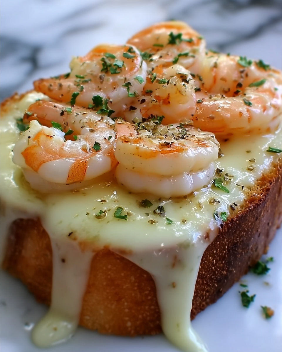 Cheesy Garlic Shrimp Toast Recipe - Recipe Image
