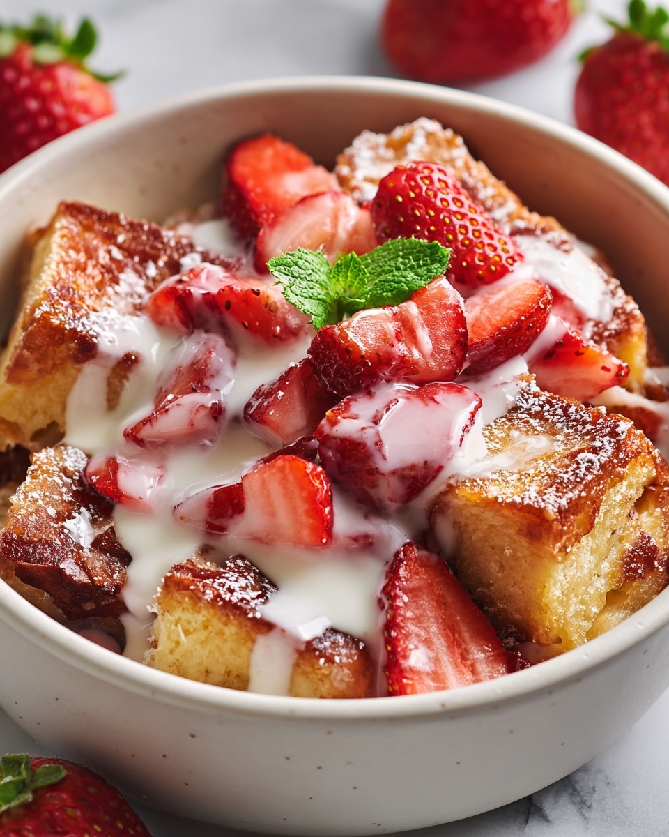 Strawberries & Cream French Toast Casserole Recipe - Recipe Image